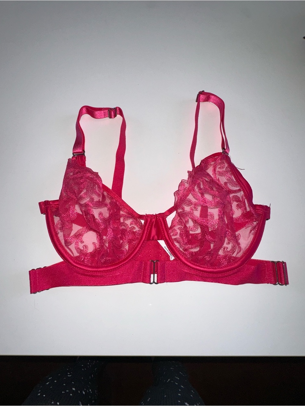 Bras N Things hot pink Lace Balconette Bra 30D